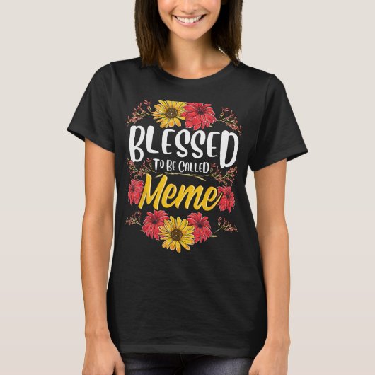 Blessed heet Shirt Cute Floral Moeder (Voorkant)