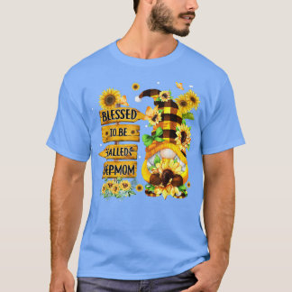 Blessed heet Stepmam Herfst Gnome Sunflower T-shirt