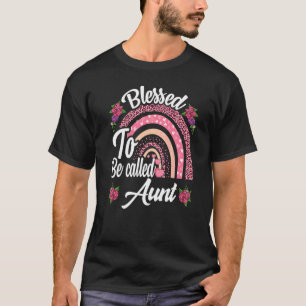Blessed heet tante Cute Rainbow voor moeders T-shirt