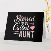 Blessed heet tante Floral Women Gift Kaart (Gele Bloem)