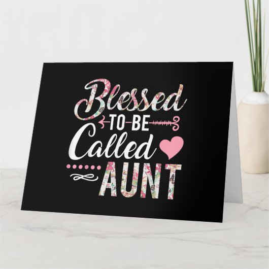Blessed heet tante Floral Women Gift Kaart (Voorkant)