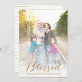 Blessed Holiday-fotokaart Feestdagenkaart (Voorkant / Achterkant)