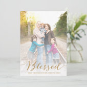 Blessed Holiday-fotokaart Feestdagenkaart (Staand voorkant)