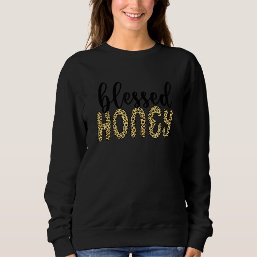 Blessed Honey Leopard mama Grandma Moeder S Day Trui (Voorkant)