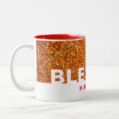 BLESSED in Jezus' naam | Stijlvol RODE Glitter Tweekleurige Koffiemok (Links)