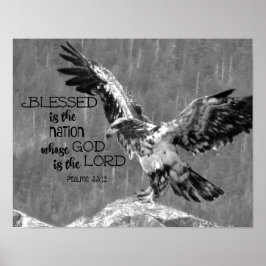 Blessed is de natie waarvan God de Heer is Poster