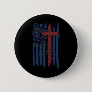 Blessed is de natie waarvan God de Lord Americ is Ronde Button 5,7 Cm