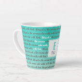 Blessed is de vrouw die bij God loopt Latte Mok (Linkerhoek)