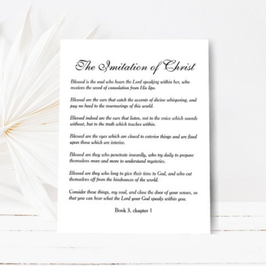 Blessed is de ziel die de Heer hoort Briefkaart