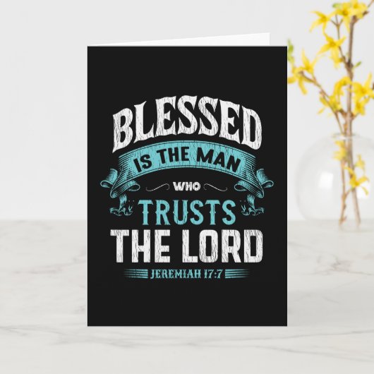 Blessed is het Man dat de heer Christelijk vertrou Kaart (Gele Bloem)