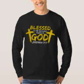 Blessed is het man dat in godsnaam vertrouwt - Chr T-shirt (Voorkant)