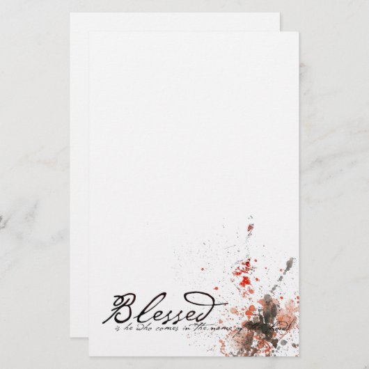 Blessed is hij briefpapier (Voorkant / Achterkant)