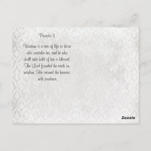 Blessed is hij die Wisdom een boom van het leven z Briefkaart (Achterkant)