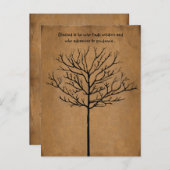 Blessed is hij die Wisdom een boom van het leven z Briefkaart (Voorkant / Achterkant)