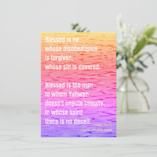 Blessed is hij - kaart (Staand voorkant)