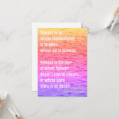 Blessed is hij - kaart (Voorkant / Achterkant in situ)