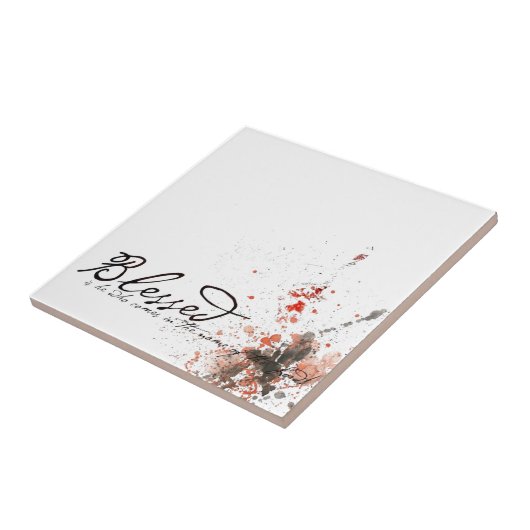 Blessed is hij tegeltje (Zijkant)