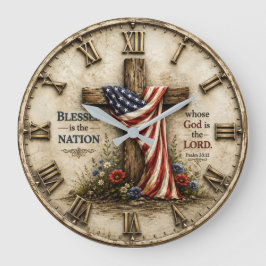 Blessed Is the Nation American Christian Patriotic Grote Klok