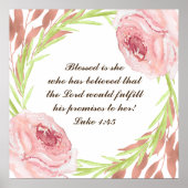 "Blessed is ze..." Poster met Rosie Wreath (Voorkant)