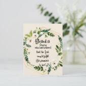 Blessed is zij die Christelijke naam geloofde Briefkaart (Staand voorkant)