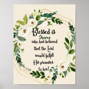 Blessed is zij die Christelijke naam geloofde Poster