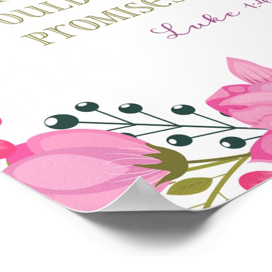 Blessed is zij die dacht dat Art Print (Hoek)