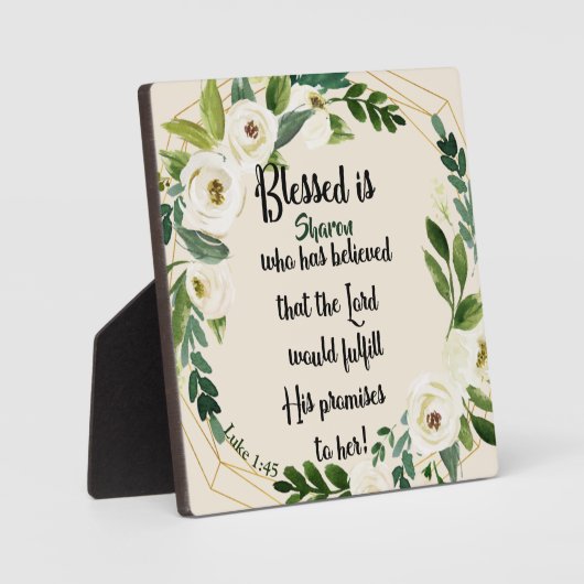 Blessed is zij die dacht dat naam Christelijk was Fotoplaat (Voorkant)