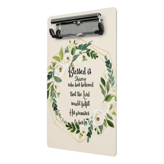 Blessed is zij die dacht dat naam Christelijk was Mini Klembord (Angled2)