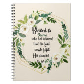 Blessed is zij die dacht dat naam Christelijk was Notitieboek (Voorkant)