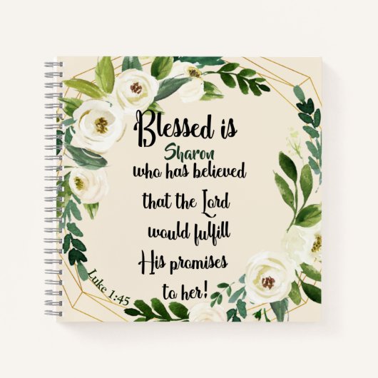 Blessed is zij die dacht dat naam Christelijk was Notitieboek (Voorkant)