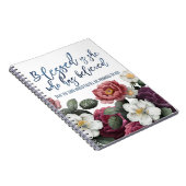 Blessed is zij die het bijbelcitaat heeft aangenom notitieboek (Rechterzijde)