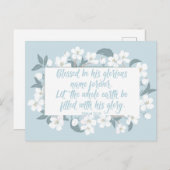 Blessed is zijn naam Psalm Christelijk Verse  Briefkaart (Voorkant / Achterkant)