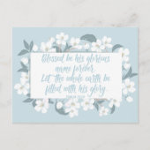 Blessed is zijn naam Psalm Christelijk Verse  Briefkaart (Voorkant)