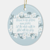 Blessed is zijn naam Psalm Christelijk Verse Keramisch Ornament (Links)