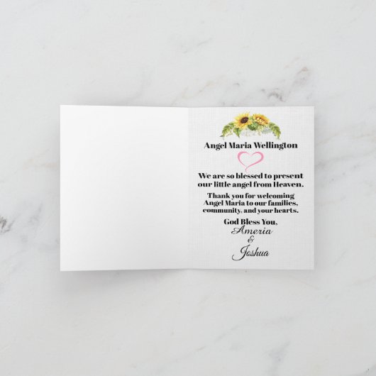 Blessed It's A Girl Aankondiging (Binnen)