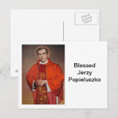 Blessed Jerzy Popieluszko Briefkaart (Voorkant / Achterkant)