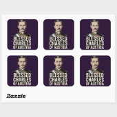 Blessed Karl of Austria Catholic Empire Saint  Vierkante Sticker (Vel)