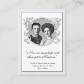 Blessed Karl & Zita Wedding Heilige Kaart Visitekaartje (Voorkant)