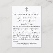 Blessed Karl & Zita Wedding Heilige Kaart Visitekaartje (Achterkant)