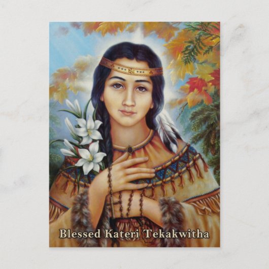 Blessed Kateri Tekakmet Briefkaart (Voorkant)