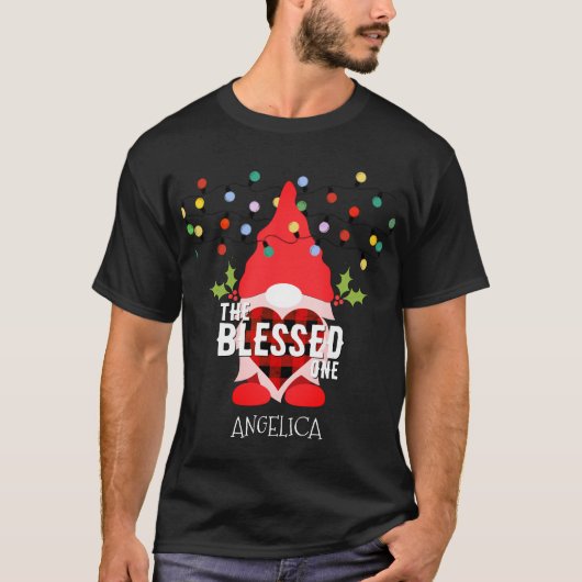 BLESSED kerstgnoom T-shirt (Voorkant)