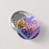 BLESSED LIFE SMALL PIN RONDE BUTTON 3,2 CM (Voorkant /achterkant)