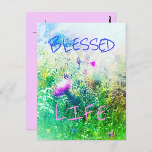 BLESSED LIFE VERDE BRIEFKAART (Voorkant / Achterkant)