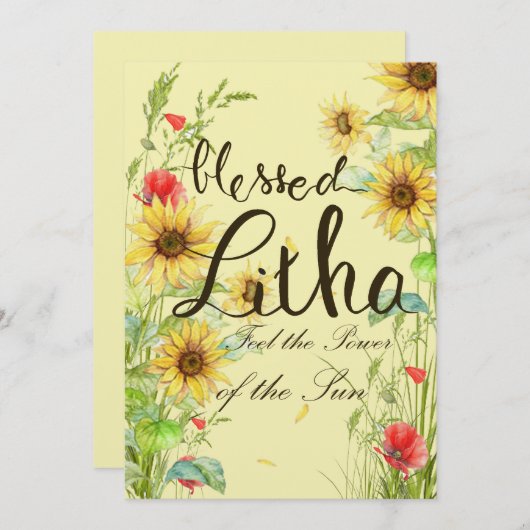 Blessed Litha Feestdagenkaart (Voorkant / Achterkant)