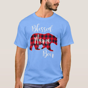 Blessed Mama Beer Buffalo Check Pset Pattern Mam T-shirt