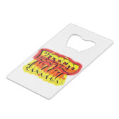 Blessed Mama Creditkaart Flessenopener (Achterkant Gekanteld)