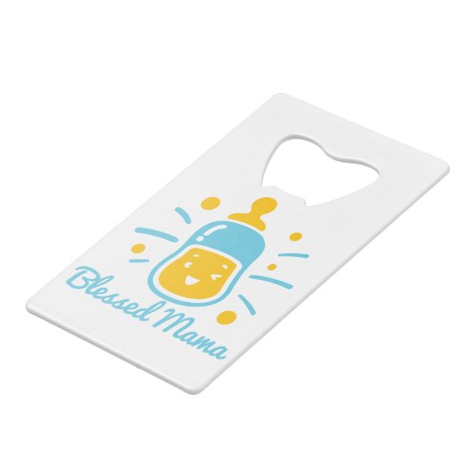 Blessed Mama Creditkaart Flessenopener (Voorkant Gekanteld)
