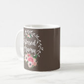 Blessed Mama Flower Decor Funny Koffiemok (Voorkant links)