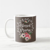 Blessed Mama Flower Decor Funny Koffiemok (Links)
