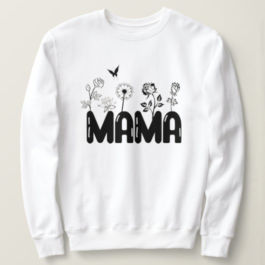 Blessed Mama Flowers Trui (Design voorkant)